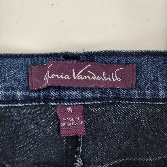 Gloria Vanderbilt Amanda Womens 14 Short 35x27 Straight Leg Blue Jeans High Rise - Picture 15 of 15